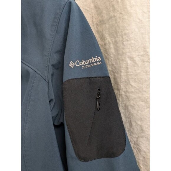 Columbia Titanium women's size Large blue windbreaker rain jacket omni-shield - Picture 3 of 10